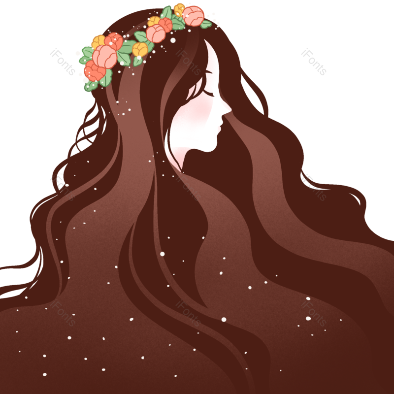 插画图片,素材元素,人物PNG,三八免抠素材